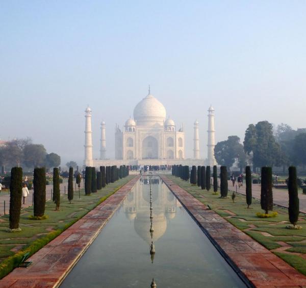 le Taj Mahal un peu plus tard dans la matinée