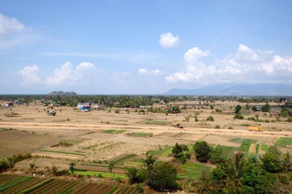 Campagne de rizière entre Kâmpot et Kep