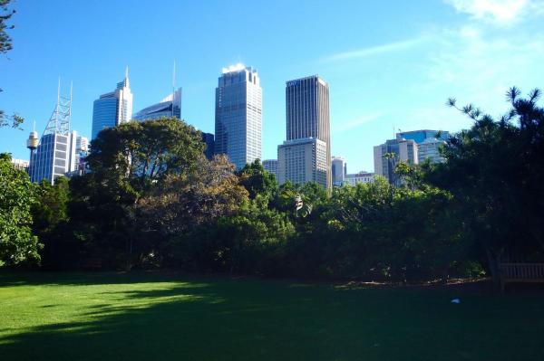 Le centre de Sydney vu depuis le Parc